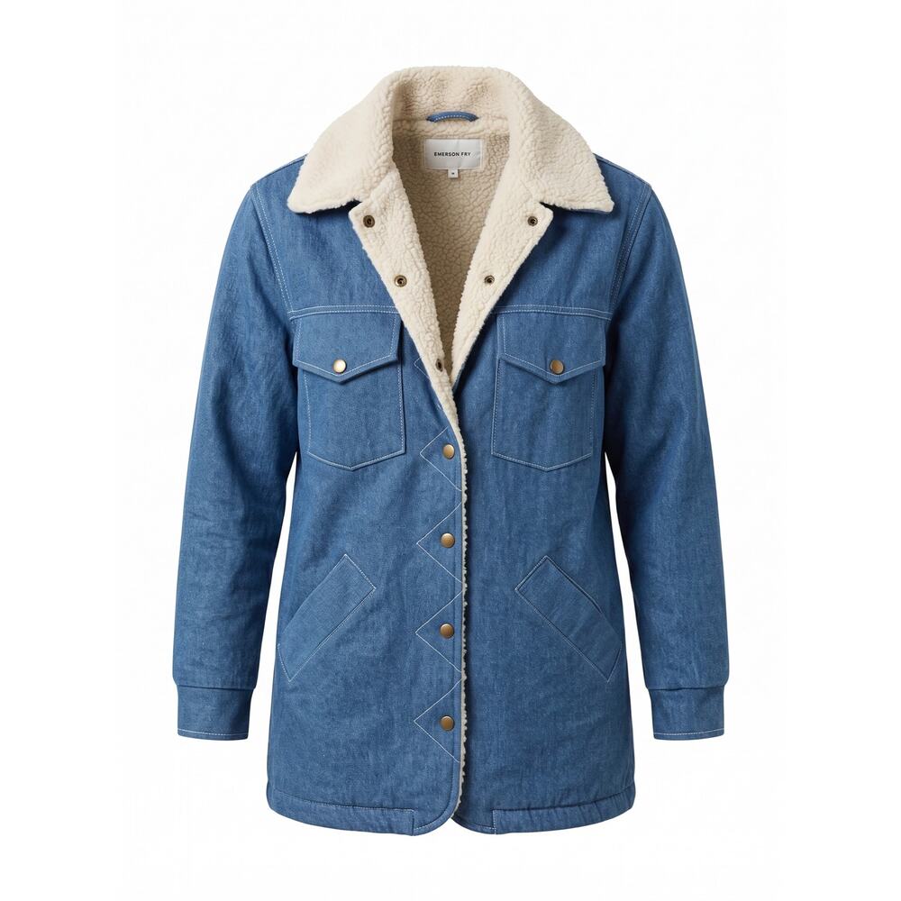 Emerson Fry Sherpa-Lined Denim Jacket | Women’s Small - Picture 6 of 6